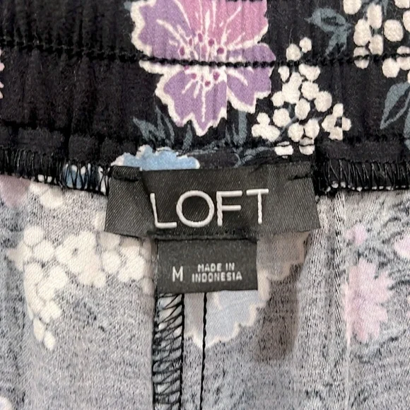 LOFT Floral Wide Leg Ankle Pull- On Pants, Size M, NWOT - Picture 13 of 15
